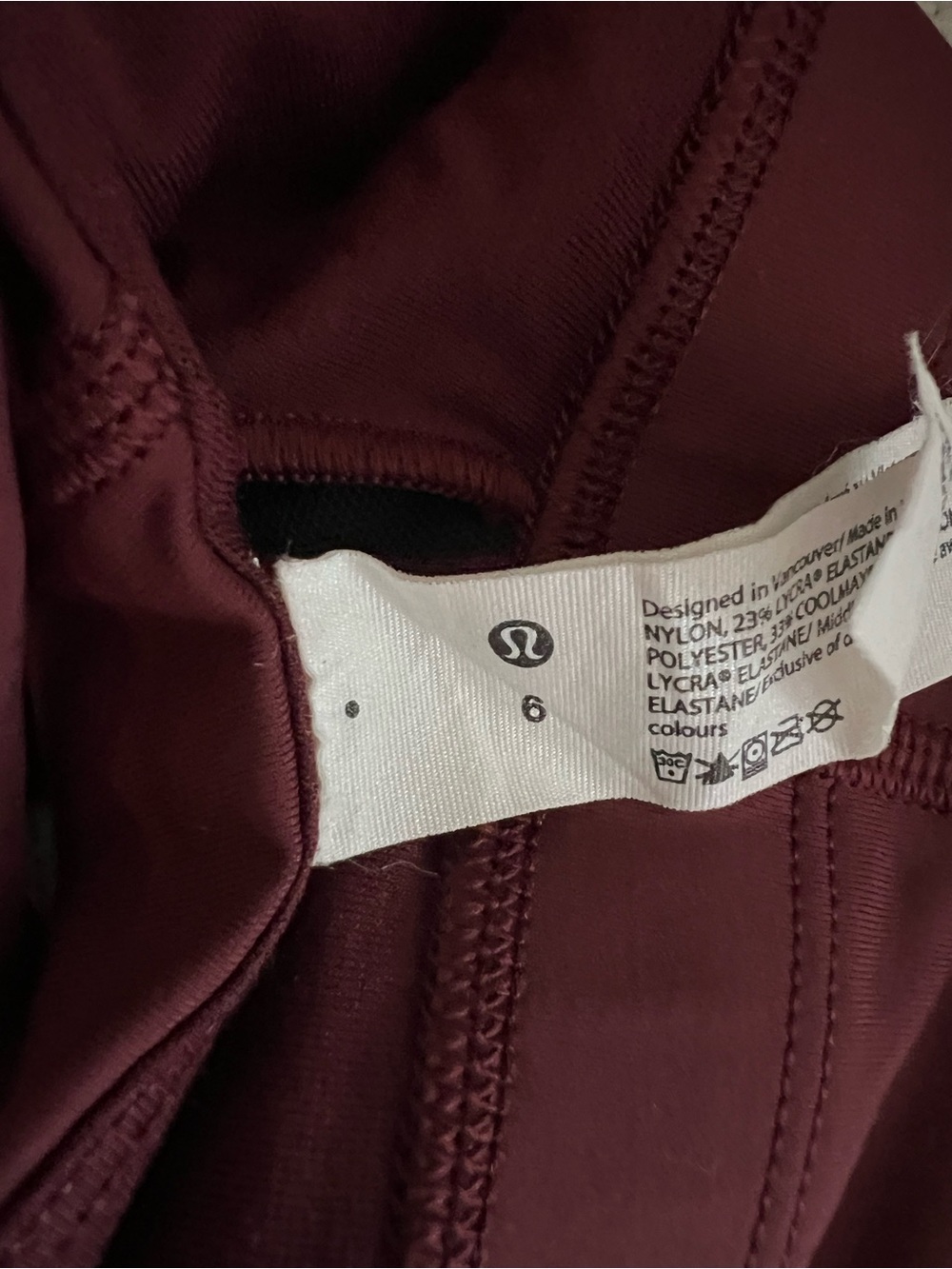 lululemon Energy Longline Maroon Scoop-Neck Sports Bra size 6 - Picture 6 of 7